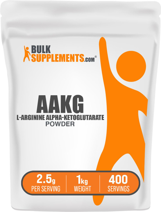 BulkSupplements.com AAKG Powder - Arginine AKG Supplement, Nitric Oxide Supplement, Unflavored & Gluten Free, 2.5g per Serving, 1kg (2.2 lbs) (Pack o