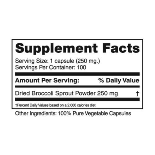 Seagate Products Broccoli Sprouts 250 mg 100 Capsules