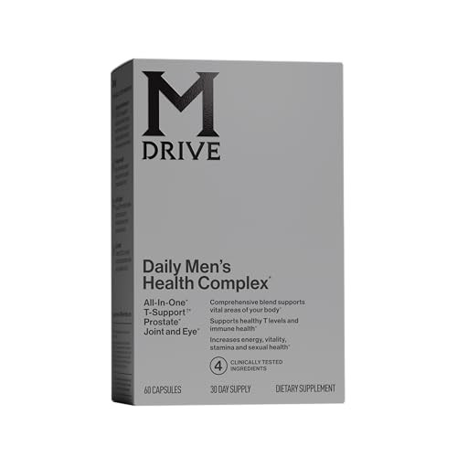 Mdrive Classic Testosterone Booster for Men, Support Healthy Prostate, Eyes, Joint, Energy, Stress Relief, KSM-66 Ashwagandha, Beta-Sitosterols, 60ct