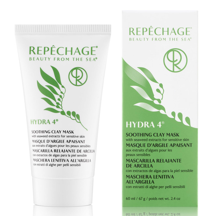 Repechage Hydra 4 Soothing Clay Mask - Calming Clay Mask For Sensitive Skin, Deeply Cleanses with Lactic Acid, Reduces Redness with Vitamin E and She
