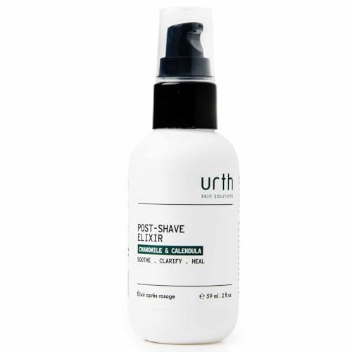 Urth Post Shave Elixir 2oz Razor Bump Treatment & Ingrown Hair Remedy for Men with Vitamins C and E for Soothes & Restores Skin