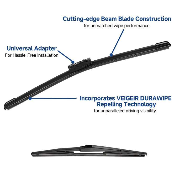 3 Pack Windshield Wiper Blades Compatible With Mazda CX-5 CX-9 2017 2018 2019 2020 2021 2022 CX5 CX9 Original Factory Quality Front Rear Wipers Blade