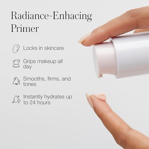 RMS Beauty RE:Evolve Radiance Locking Primer  Lightweight Illuminating Makeup Base With Pore Minimizer, Hydrating Oil-Free Formula to Lock & Enhance