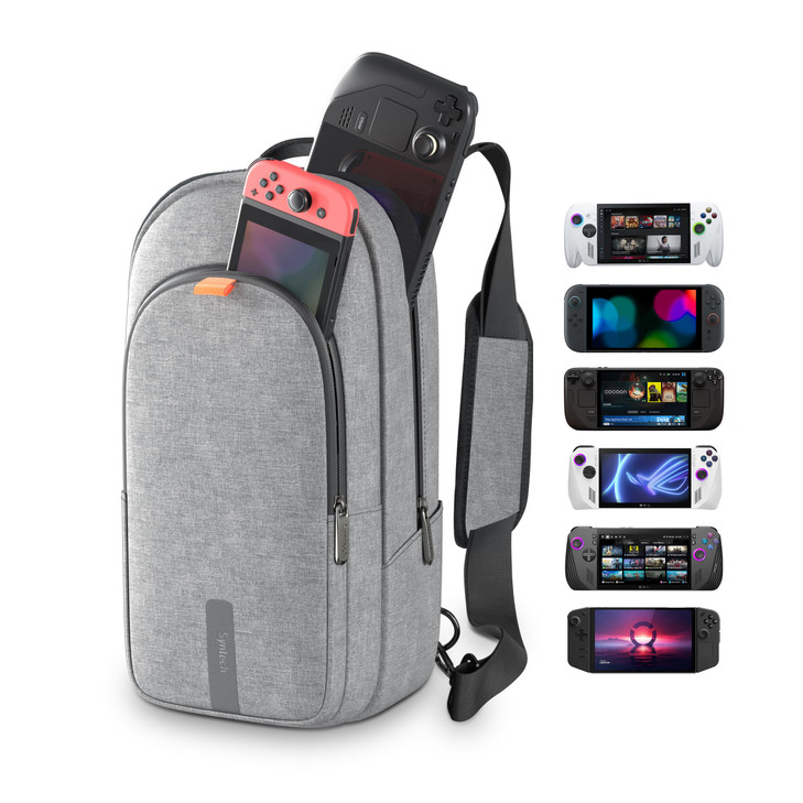 Syntech Carrying Case Compatible with Steam Deck OLED/ROG Ally X/ROG Xbox Ally X/Legion Go S/Nintendo Switch 2/PS Portal, Portable Travel Sling Bag f