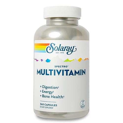 SOLARAY Spectro Multivitamin with Iron - Multi Vitamin with Calcium, Magnesium, Energizing Greens, Herbs & Digestive Enzymes - Digestion, Energy, and