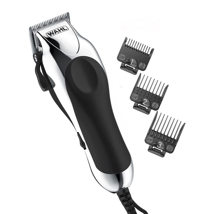 Wahl USA Chrome Pro Corded Clipper Complete Haircutting Kit for Men  Powerful Total Hair Clipping, Beard Trimming, & Grooming - Model 3024635