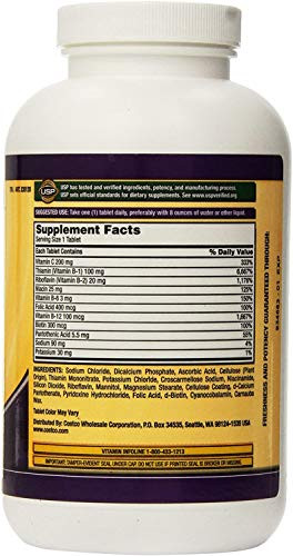 KIRKLAND SIGNATURE One Per Day Super B-Complex with Electrolytes,Tablet, 1000 Count (Pack of 2)
