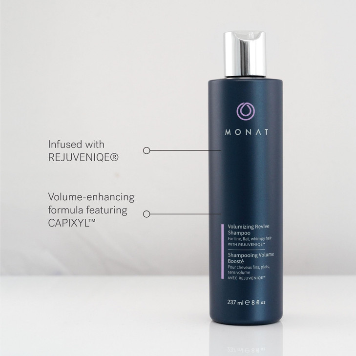 MONAT Volumizing Revive Shampoo Infused w/Rejuveniqe  Weightless Shampoo for Fine, Flat Hair  Amplifies Volume, Adds Softness, Shine  Cleanses and