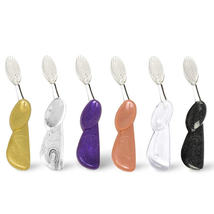 RADIUS Big Brush with Replaceable Head BPA Free & ADA Accepted Toothbrush Designed to Improve Gum Health & Reduce Gum Issues - Left Hand - Assorted -