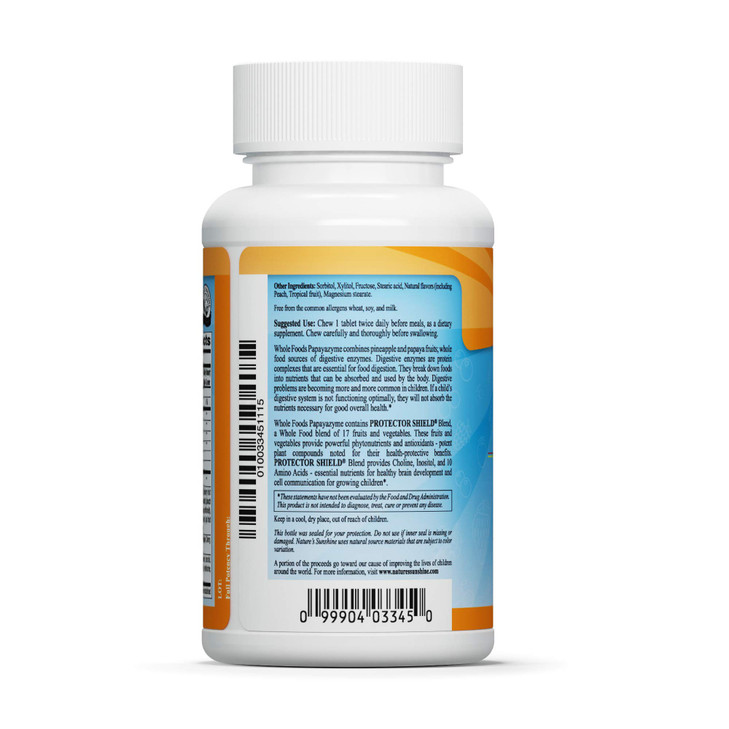 Nature's Sunshine, Sunshine Heroes Whole Foods Papayazyme 90 Chewable Tablets