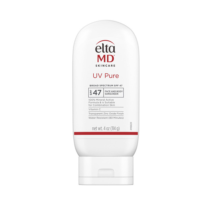 EltaMD UV Pure Face and Body Sunscreen, SPF 47 Mineral Sunscreen for Kids and Adults, Water Resistant Up to 80 Minutes, Oil Free Zinc Oxide Formula,
