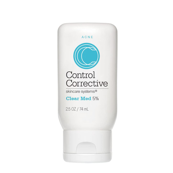 CONTROL CORRECTIVE Clear Med 5% Acne Treatment Lotion, 2.5 Oz - Helps Clear & Control Breakouts, Benzoyl Peroxide, To Improve Efficacy And Dry Up Ble
