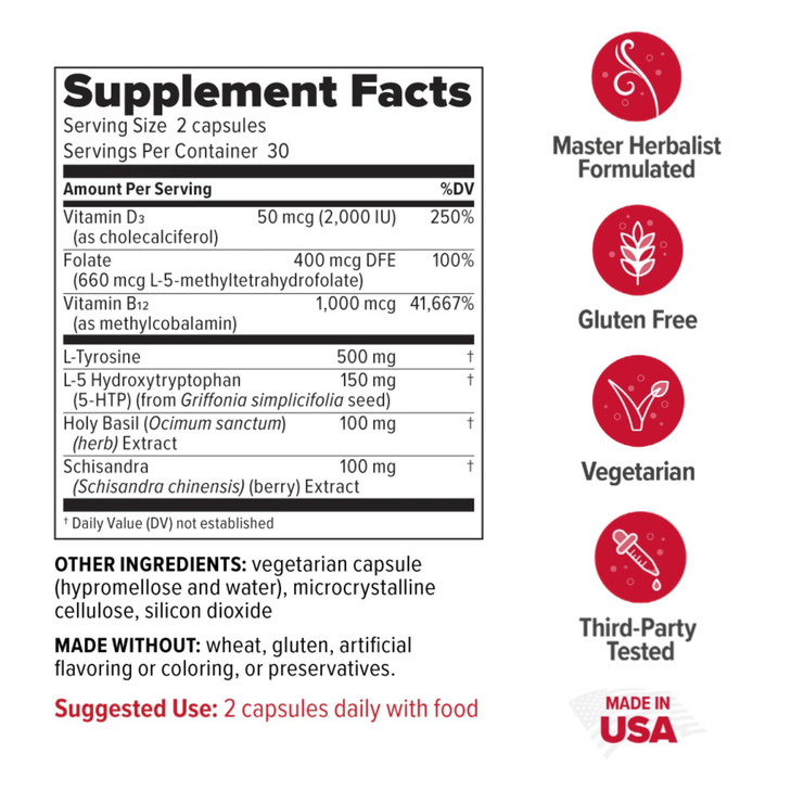 Redd Remedies, In Joy, Supports Mood and Emotional Strength, 60 Tablets