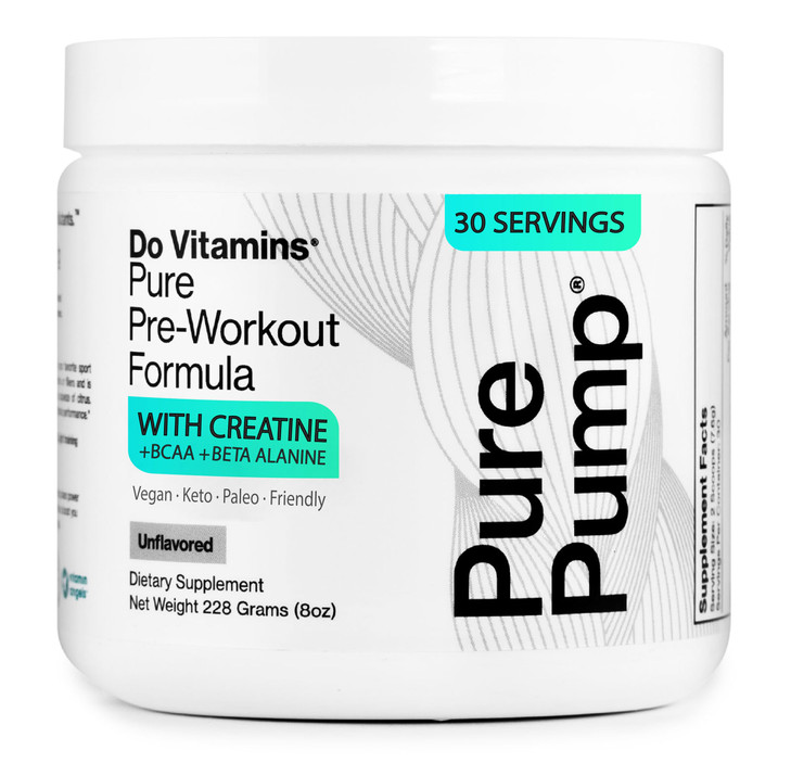Do Vitamins - PurePump Unflavored All-Natural Pre Workout Powder for Men & Women - Clean Preworkout with Creatine, BCAA, Beta Alanine - Best for Ener