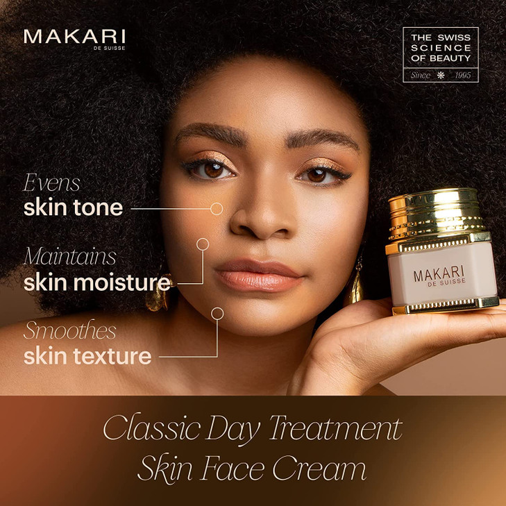 MAKARI Classic Day Radiance Face Cream (1.85 fl oz) | Daily Moisturizing Cream for Marks and Uneven Areas | Hydrating Day Cream for Dry & Maturing Sk