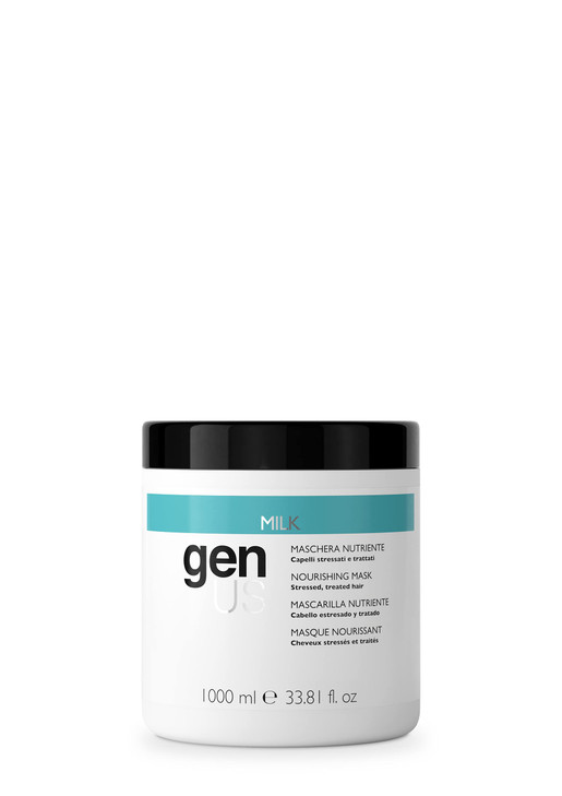 Genus Milk Nourishing Hair Mask - Proteins for Treated Hair, Deep Hydration, Anti-Frizz, Strengthens and Softens, Improves Manageability and Shine -