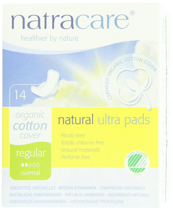 Natracare Pads Ultra With Wings 14 ct, 5 Boxes (70 Pads Total)