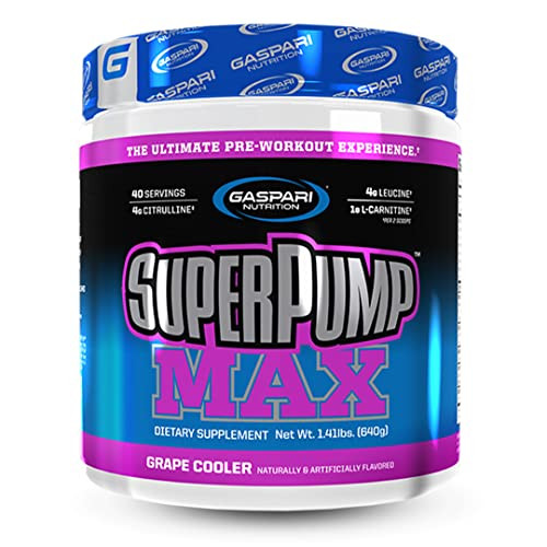 Gaspari Nutrition SuperPump MAX, The Ultimate Pre Workout Powder, Sustained Energy Preworkout, Nitric Oxide Booster, Muscle Growth, Recovery & Replen