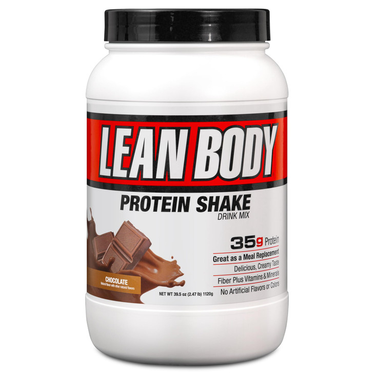 Lean Body All-in-One Chocolate Meal Replacement Shake. 35g Protein, Whey Blend, 7g Healthy Fats & Fibre, 22 Vitamins and Minerals, No Artificial Colo
