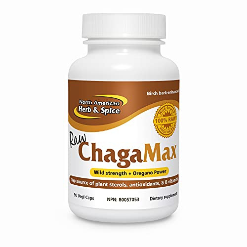 North American Herb & Spice ChagaMax - 90 Capsules - Adaptogen, Adrenal Support, Endurance & Stamina - Chaga Wild Mushroom Supplement, Whole Food Her