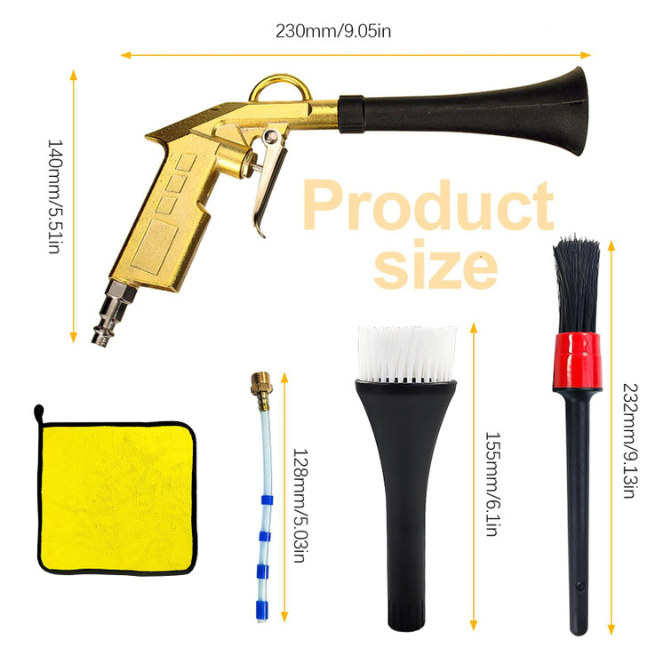 QZQUFJ Air Compressor for Car Detailing Detailing Tool, High Pressure Air Gun Dry Cleaning Tool Kit, Air Gun, Car Clean Gun, Cleaning Gun, for Car Dr