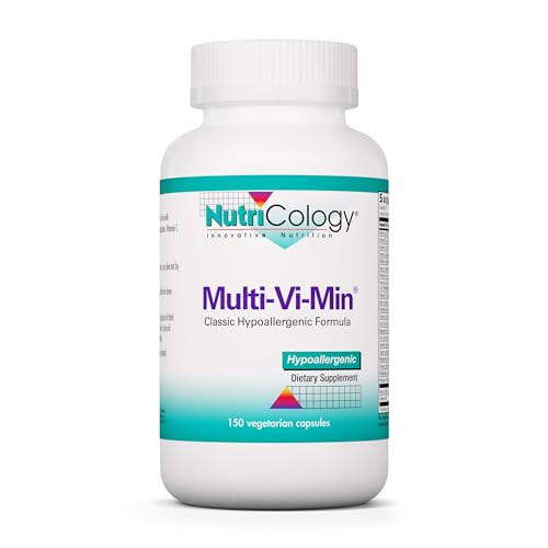 Nutricology Multi-Vi-Min Supplement - Multivitamin for Men & Women, with Iron, Daily Vitamins, for Adults, High Potency, Bioavailable, Vegetarian Cap