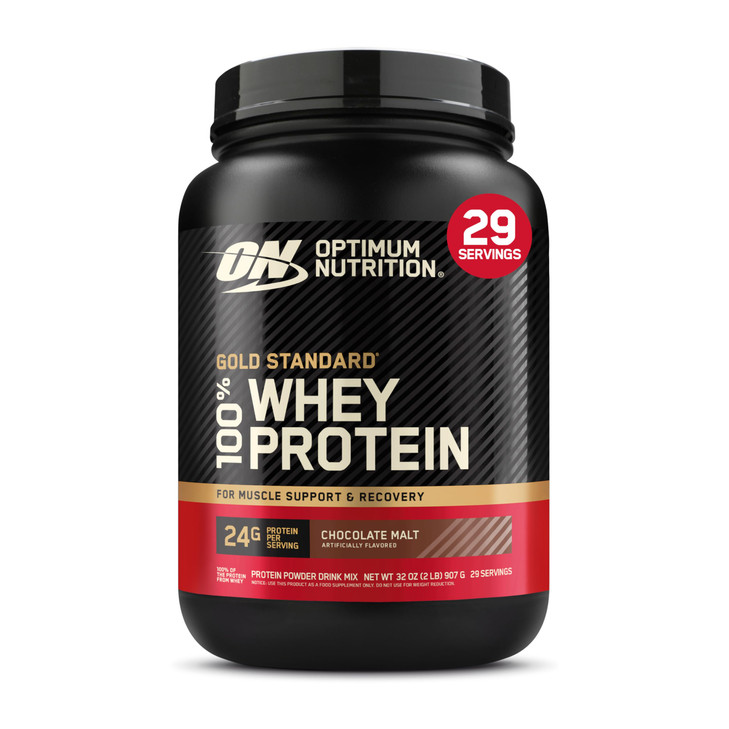 Optimum Nutrition Gold Standard 100% Whey Protein Powder, Chocolate Malt, 2 Pound (Packaging May Vary)