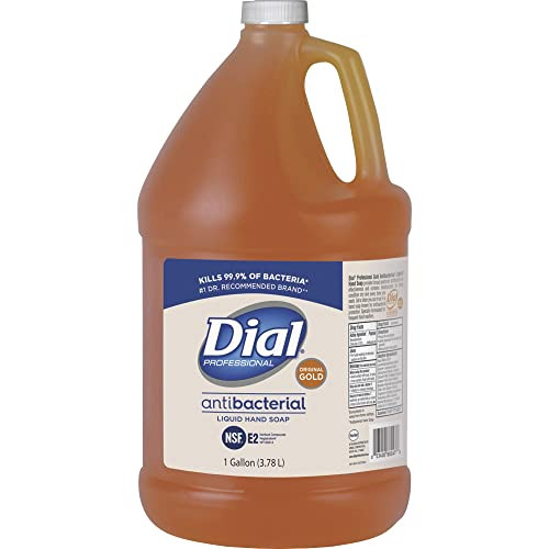 Dial Professional Gold Antibacterial Liquid Hand Soap, 1 Gallon Refill Bottle, 128 Fl Oz