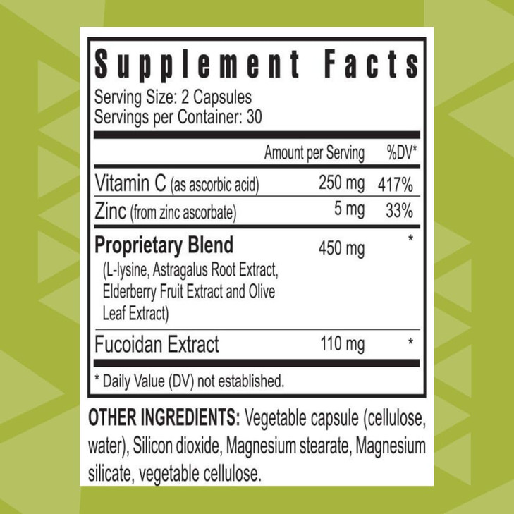 Youngevity FucoidZ - Pure Organic Maritech Fucoidan Extract & Cofactors (Vitamin C, Zinc, Elderberry + Botanical Blend) - Immune Support - Super Anti