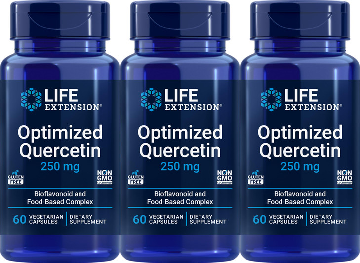 Life Extension Optimized Quercetin Capsules, 60 Vegetarian Capsules (Pack of 3)