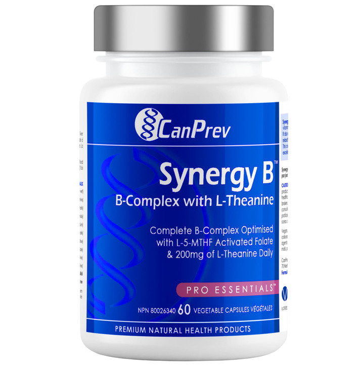 CanPrev Synergy B-Complex with L-Theanine Vegi Capsules, 60 Count