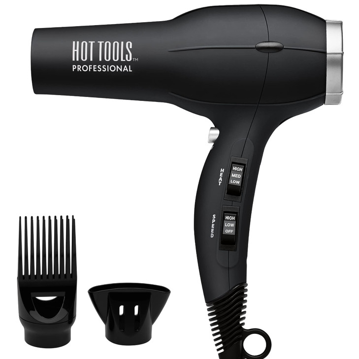 Hot Tools Pro Artist 1875W Turbo Ionic Dryer | Smooth, Frizz Free Blowouts (Black)