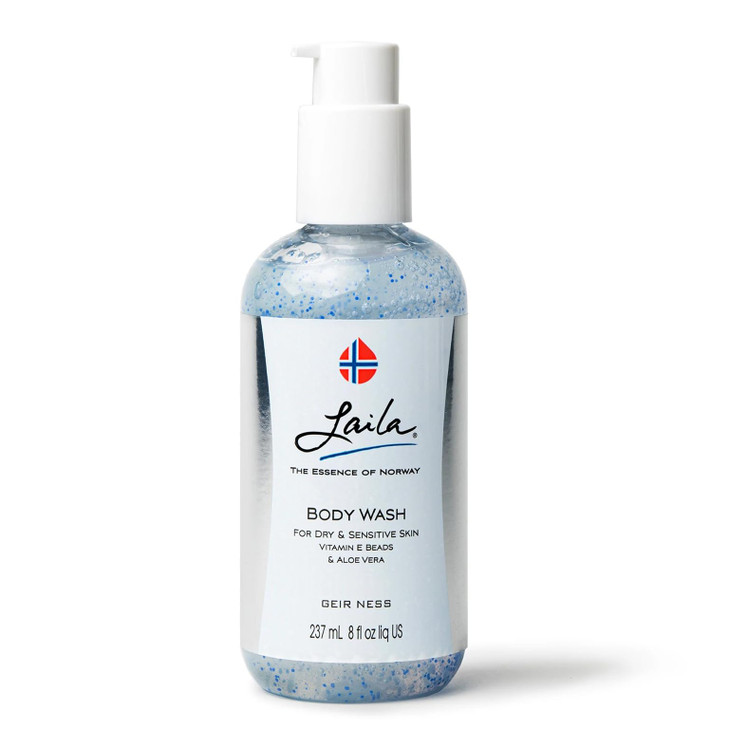 Geir Ness Laila Body Wash - Nourishing and Moisturizing Shower Gel - With Vitamin A and E - For Dry And Sensitive Skin - Rich and Fragrant Body Clean