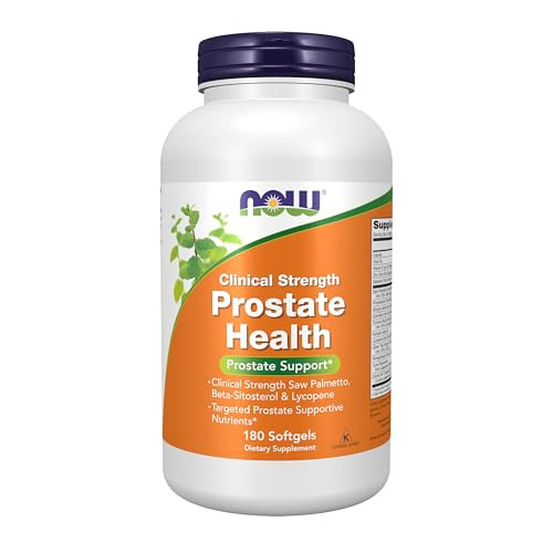 NOW Foods Supplements, Prostate Health, Clinical Strength Saw Palmetto, Beta-Sitosterol & Lycopene, 180 Softgels
