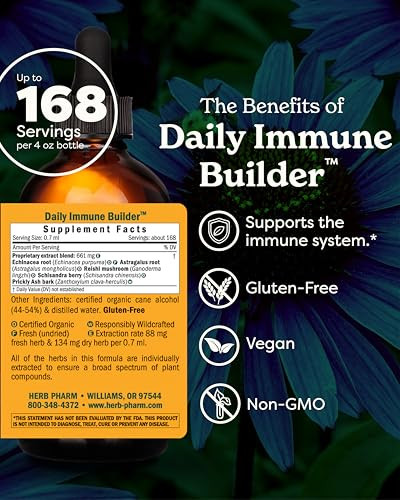 Herb Pharm Daily Immune Builder Herbal Immune System Defense - 4 Ounce