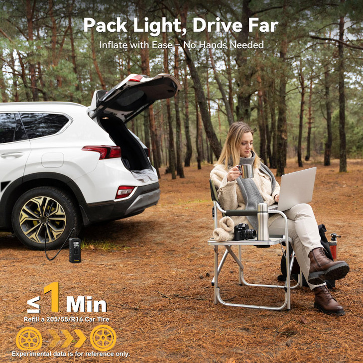 MODARI Tire Inflator Portable Air Compressor - 4X Faster 160 PSI Portable Air Pump for Cars - Cordless Tire Inflators with Gauge - Portable Tire Infl