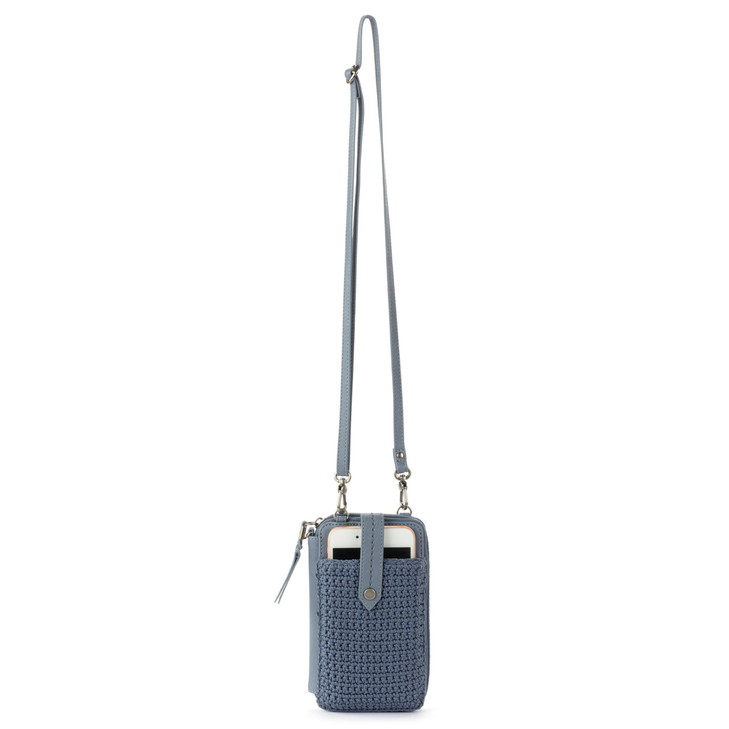 The Sak Silverlake Smartphone Crossbody in Crochet, Removable Crossbody Strap, Maritime