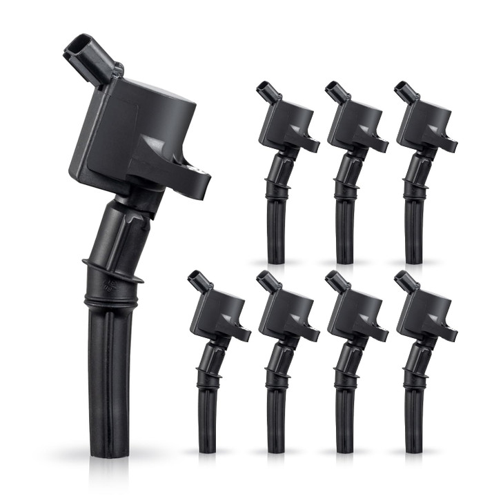 ENA Set of 8 Curved Boot Ignition Coil Pack Compatible with Ford Lincoln Mercury 4.6L 5.4L V8 Replacement for DG508 C1454 C1417 FD503 1L2U12029AA I2L