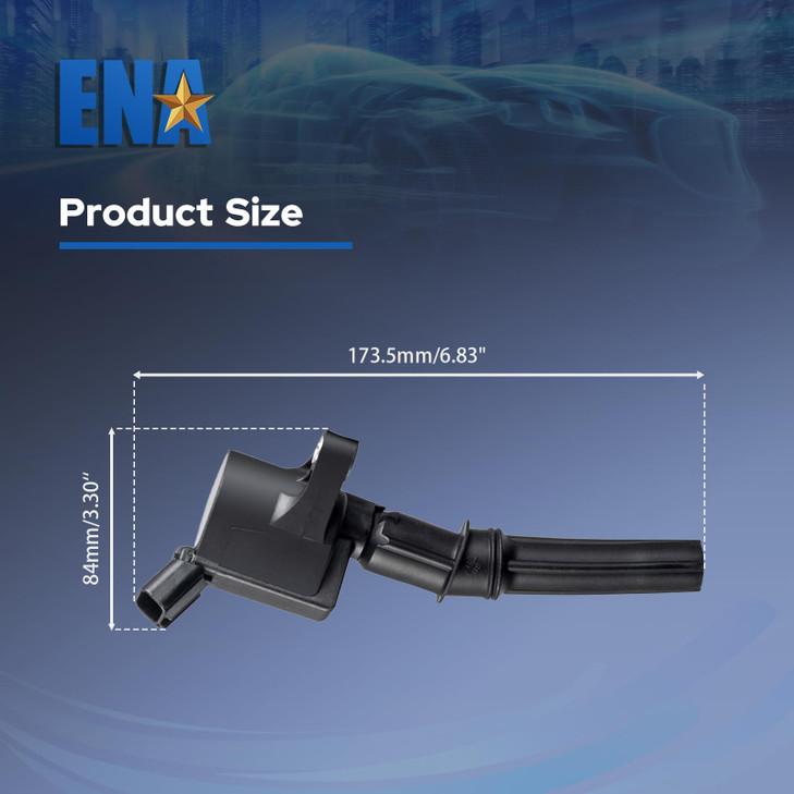 ENA Set of 8 Curved Boot Ignition Coil Pack Compatible with Ford Lincoln Mercury 4.6L 5.4L V8 Replacement for DG508 C1454 C1417 FD503 1L2U12029AA I2L