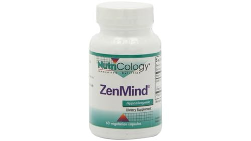 Nutricology ZenMind Supplement - Calmness Support, Day or Night, GABA, L-Theanine, Hypoallergenic, Vegetarian Capsules - 60 Count