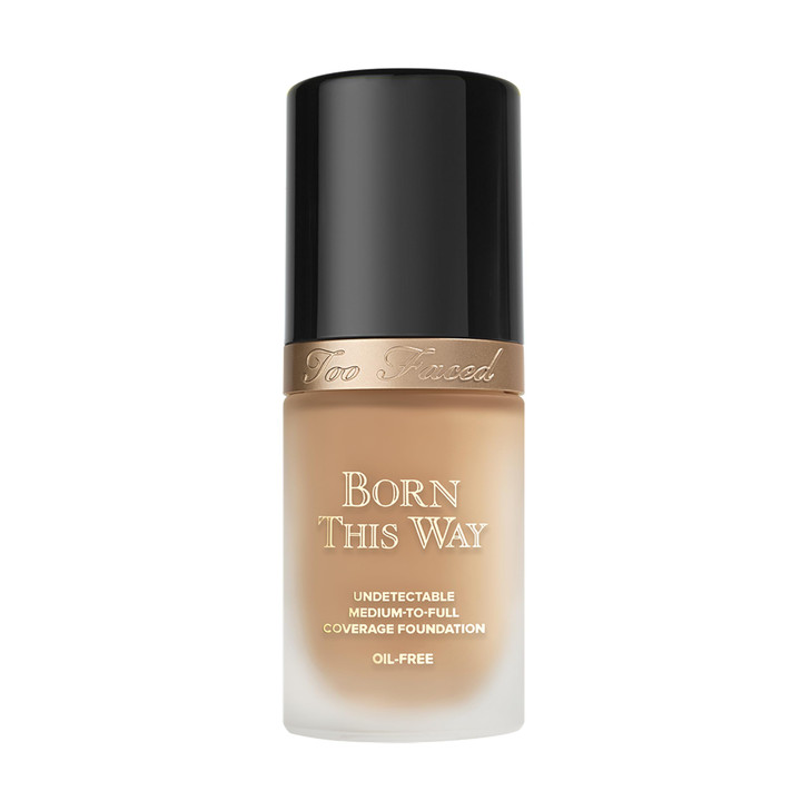 Too Faced Born This Way Natural Finish Longwear Liquid Foundation | Medium-To-Full Coverage | Hydrating + Oil Free, 1 Fl Oz, Natural Beige