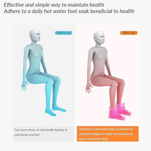WMHYLYH Movable Foot Soaker, Portable Feet Soaking Tub Massage Foot Bath Shoes, Bath Massager Basin Pedicure Feet Spa Shoes for Thermal Massage to Pr