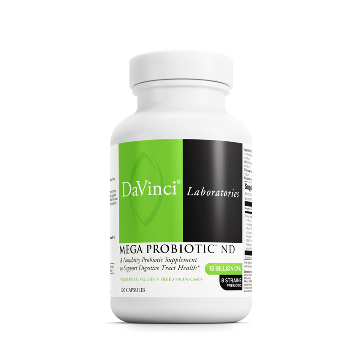 DAVINCI Labs Mega Probiotic ND - Non-Dairy Probiotic Supplement Supports Gut, Digestive & Brain Health* - Gut Health Support Supplement with Non-Dair