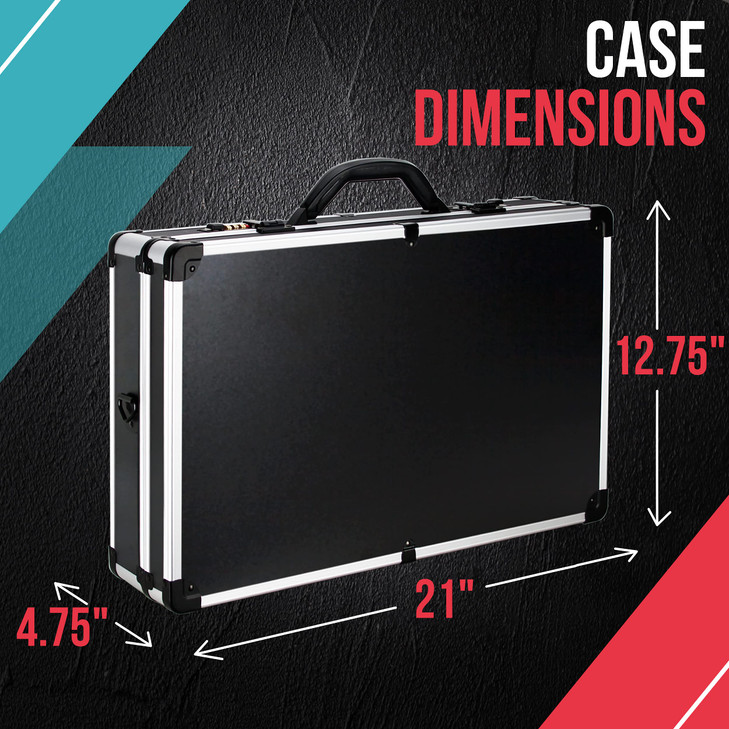 Ver Beauty Barber Case, Black Stripe, 21x12.75x4.75 Inch (Pack of 1)