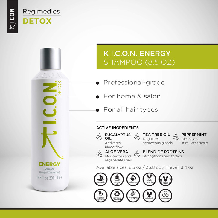 ICON Energy Detoxifying Shampoo 8.5 oz