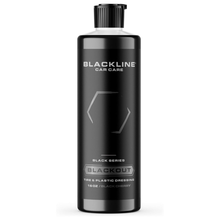 Blackline Car Care - Blackout Trim & Tire Dressing - Best Tire Shine No Sling Formula - Water Based Protection for Car Tires & Trim - Safe for Cars,