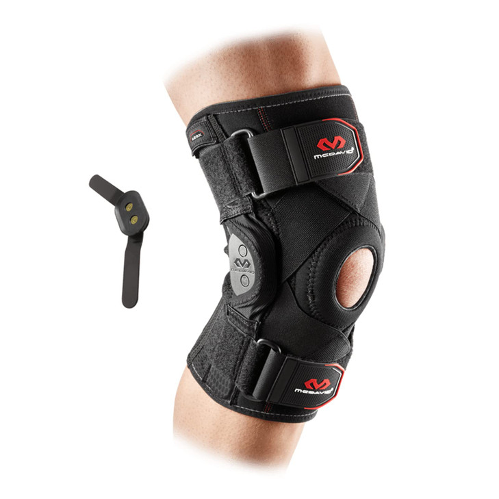 McDavid Hinged Knee Brace for Men and Women, Knee Brace with Side Stabilizers, Knee Compression Sleeves and Stability Straps for ACL, LCL, Arthritis,