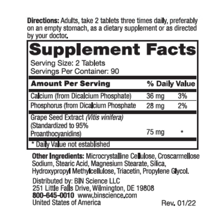 Roex Vitamins | PC-95 Grape Seed Extract | Dietary Supplements | Stress Relief | Healthy Eyes | Healthy Brain | Healthy Skin | Cardiovascular Support