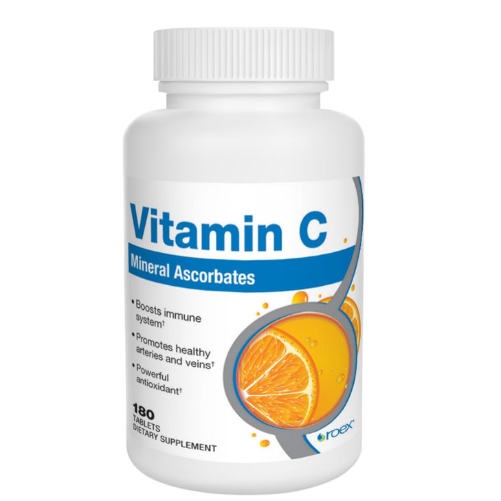 Roex Vitamins | Vitamin C Mineral Ascorbates | Anti-Aging | Healthy Immune System | 180 Count