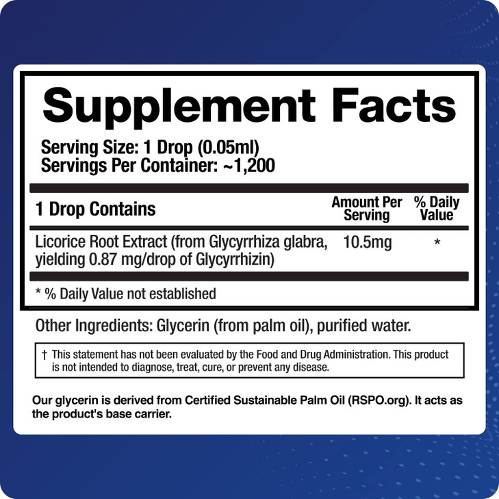 BioMatrix Licorice Root Extract (1200 Drops 2 fl. oz) More Active Ingredient Than Competing Brands (0.87 mg Glycyrrhizin per Drop), Less Doses Needed